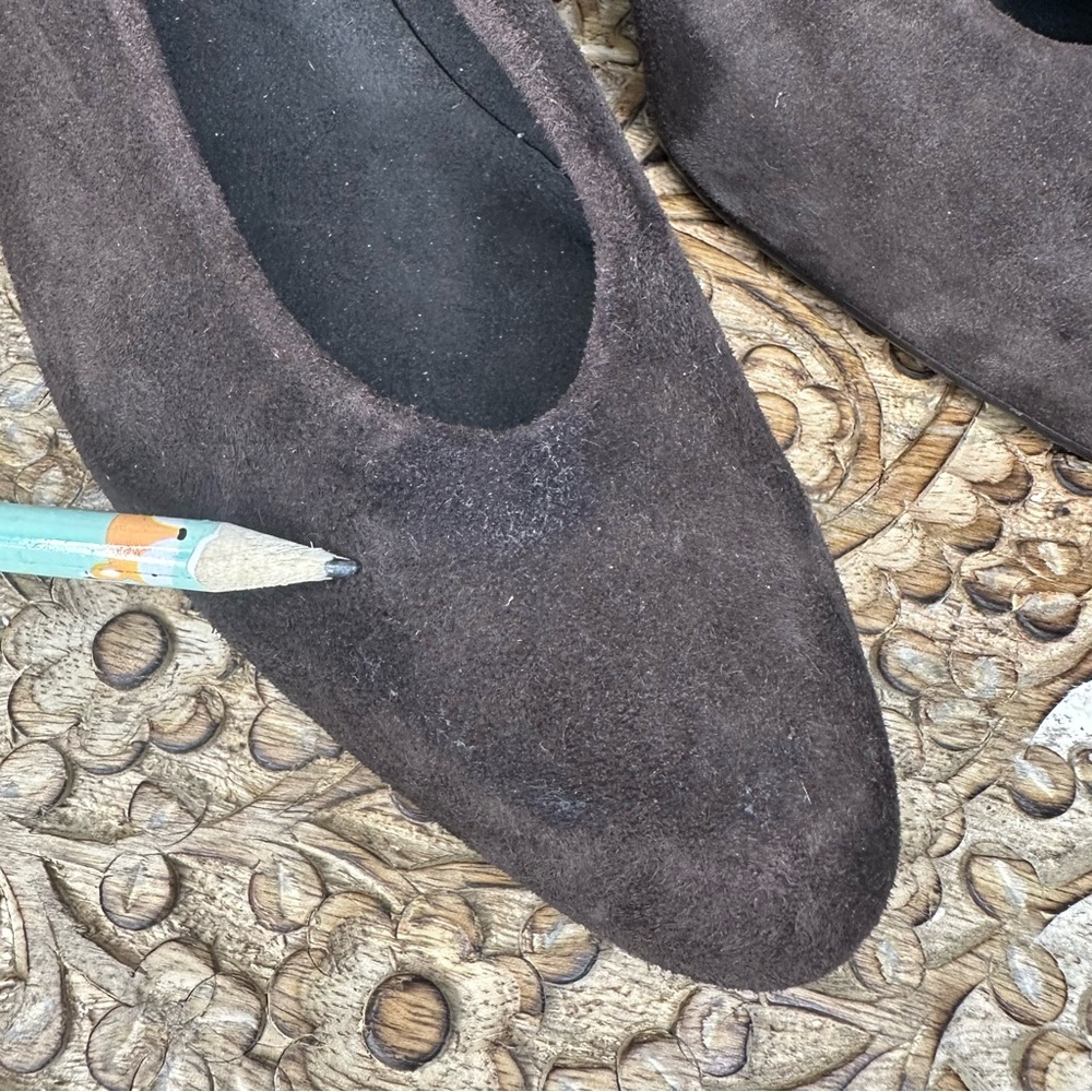 Stuart Weitzman Power Block Chocolate Brown Pump Sz7.5 - Picture 7 of 7